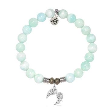 Hemimorphite Gemstone Bracelet with Infinite Protection Sterling Silver Charm